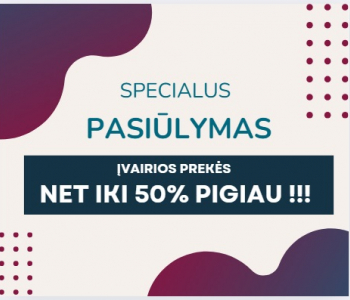 Įvairios prekės net iki -50% pigiau